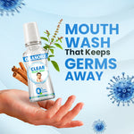 Load image into Gallery viewer, Orasore Clear Mouthwash 250ml Kills Bad Breath & Stops Tooth Decay | 100% Ayurvedic with 12 Ingredients including Miswak, Clove Oil, Tulsi | No Colors | No Alcohol | Suitable for Men, Women, Children