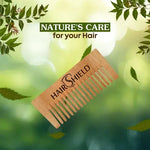 Load image into Gallery viewer, Hairshield Neem Comb (Pack of 2) | Anti Hairfall & Anti Dandruff Comb | Detangling, Anti Frizz & Shine Enhancer | Suited For All Hair Types | Wide Tooth Original Neem Wood Comb
