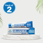 Load image into Gallery viewer, Orasore Mouth Ulcer Gel (Pack of 2) | Numbs Mouth Ulcers Pain in 2 Minutes  | Formulated with 3 active ingredients Glycerine, Spearmint & Fennel | Most Effective Brand for Mouth Ulcers