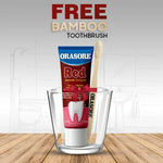 Load image into Gallery viewer, Orasore Red Toothpaste with Free Bamboo Brush | Anti-Sensitivity, Anti-bacterial, Anti-oxidant & Anti-inflammatory | 14 Clinically Proven Ayurvedic Extracts for Bad Breath, Dental Stains (Pack of 2)