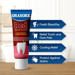 Load image into Gallery viewer, Orasore Red Toothpaste with Free Bamboo Brush | Anti-Sensitivity, Anti-bacterial, Anti-oxidant & Anti-inflammatory | 14 Clinically Proven Ayurvedic Extracts for Bad Breath, Dental Stains (Pack of 2)