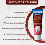 Load image into Gallery viewer, Orasore Red Toothpaste with Free Bamboo Brush | Anti-Sensitivity, Anti-bacterial, Anti-oxidant & Anti-inflammatory | 14 Clinically Proven Ayurvedic Extracts for Bad Breath, Dental Stains (Pack of 2)