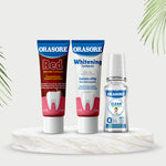 Load image into Gallery viewer, Orasore Toothpaste Combo | nHAp Whitening Toothpaste 100g + Ayurvedic Red Toothpaste 100g + Orasore Mouth Wash 100ml