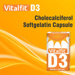 Load image into Gallery viewer, VitalFit D3 Softgels(1x4 Capsules) - Boost Vitamin D3 Levels for Bone Health and Immune Support(Pack of 2)