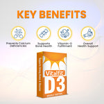 Load image into Gallery viewer, VitalFit D3 Softgels(1x4 Capsules) - Boost Vitamin D3 Levels for Bone Health and Immune Support(Pack of 2)