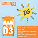 Load image into Gallery viewer, VitalFit D3 Softgels(1x4 Capsules) - Boost Vitamin D3 Levels for Bone Health and Immune Support(Pack of 2)