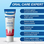 Load image into Gallery viewer, Orasore Whitening Toothpaste 100gm with nHAp & Free Bamboo Brush | Peroxide-Free | Enamel Remineralizer | Natural Extracts to Reduce Sensitivity, Fight Cavities & Remove Gum Diseases (Pack of 1)