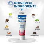 Load image into Gallery viewer, Orasore Whitening Toothpaste 100gm with nHAp & Free Bamboo Brush | Peroxide-Free | Enamel Remineralizer | Natural Extracts to Reduce Sensitivity, Fight Cavities & Remove Gum Diseases (Pack of 1)