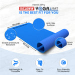 Load image into Gallery viewer, DiCLOWiN Yoga Mat | 6mm, Anti Slip, Extra Grip | Storage Strap Included | Exercise, Stretch, Rest &amp; Yoga For Men, Women, Children, Elderly
