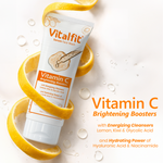 Load image into Gallery viewer, Vitamin C Serum Face Wash | Brightening Cleanser with Glycolic Acid, Hyaluronic Acid &amp; Niacinamide | With Lemon &amp; Kiwi Extracts | For Glowing &amp; Even Skin Tone | pH Balanced | 75ml