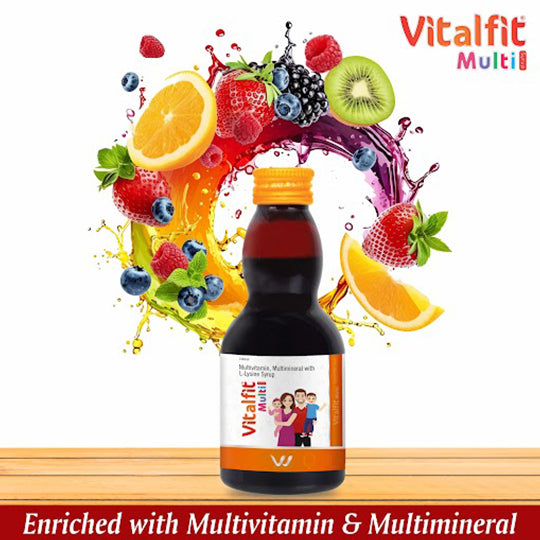 Vitalfit Multi Syrup | Boost Immunity | Power House of Multi-Vitamins, Multi-Minerals, Antioxidant | 200ml Bottle|(Pack of 2)