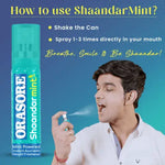 Load image into Gallery viewer, PaanZing &amp; Shaandar Mint Mouth Freshener Combo | Orasore Breath Freshening Duo | Anti-Bacterial &amp; Long Lasting | Zero Calories | Upto 200 Sprays | 15gm x 2
