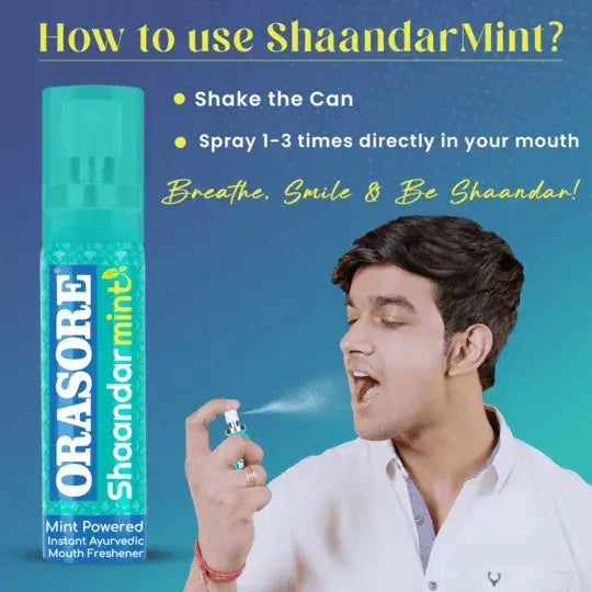 PaanZing & Shaandar Mint Mouth Freshener Combo | Orasore Breath Freshening Duo | Anti-Bacterial & Long Lasting | Zero Calories | Upto 200 Sprays | 15gm x 2