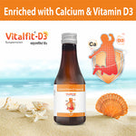 Load image into Gallery viewer, VitalFit D3 Suspension | Essential Calcium &amp; Vitamin D Support for Bone Health &amp; Immune System | Useful in Osteoporosis &amp; Fractures | 200ml Liquid(Pack of 2)
