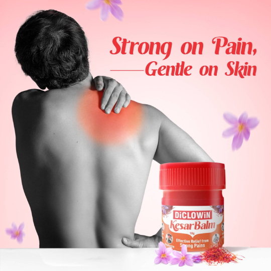 DiCLOWiN Kesar Balm & Back Pain Relief Gel Combo