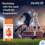 Load image into Gallery viewer, VitalFit D3 Suspension | Essential Calcium &amp; Vitamin D Support for Bone Health &amp; Immune System | Useful in Osteoporosis &amp; Fractures | 200ml Liquid(Pack of 2)
