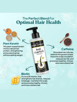 Load image into Gallery viewer, Hairshield Anti Hairfall Daily Shampoo | Plant Keratin, Biotin &amp; Caffeine | Cleanses Scalp, Controls Frizz, Hair Breakage &amp; Split Ends | Developed by Experts | Paraben Free | Shining Black | 100ml