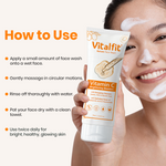 Load image into Gallery viewer, Vitamin C Serum Face Wash | Brightening Cleanser with Glycolic Acid, Hyaluronic Acid &amp; Niacinamide | With Lemon &amp; Kiwi Extracts | For Glowing &amp; Even Skin Tone | pH Balanced | 75ml