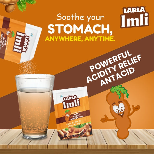 Larla Imli Antacid Sachets | Instant Relief from Acidity, Gas, Heartburn &amp; Indigestion | Ayurvedic Formula | 30 Sachets (5g Each)