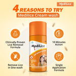 Load image into Gallery viewer, MEDILICE Cream Wash (Pack of 6) | Clinically Proven Single Application Lice Removal Formula  | Removes Lice, Nits, Eggs, &amp; Nymphs | Since 1998
