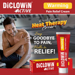 Load image into Gallery viewer, Diclowin Active Warming Pain Relief Cream | Fast-Acting Muscle &amp; Joint Pain Relief | Non- Greasy, Soothing Warmth for Sprains, Stiffness, and Aches | Compact &amp; Travel-Friendly | 30g (Pack of 2)
