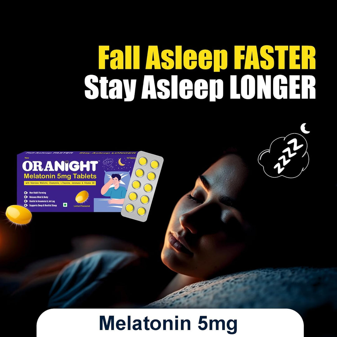 Melatonin 5mg Tablets | Natural Sleep Supplement with Valerian, L-Theanine & Vitamin B8 | Non-Habit Forming | Relieves Insomnia & Jet Lag | Pacof 3X10 Tabs
