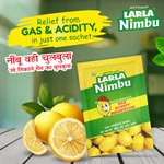 Load image into Gallery viewer, Larla Nimbu Sachets | Instant Relief from Acidity, Heartburn, Acid Reflux, Nausea, Gas, &amp; Bloating | Refreshing Lemon Flavor | Pack of 30 x 5g Sachets (30 Sachet, Lemon)
