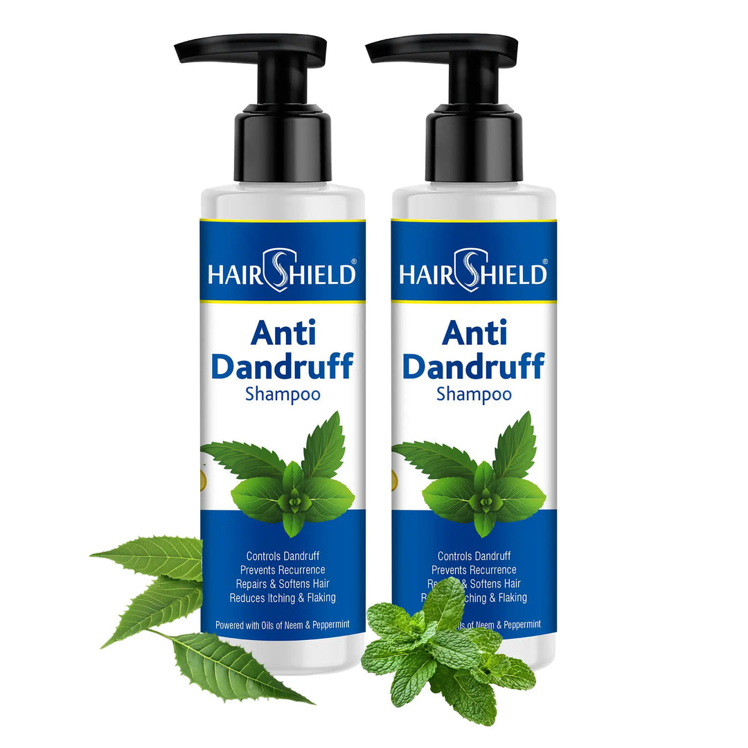 Hairshield Anti Dandruff Shampoo 100ml with Free 10ml Anti Dandruff Cream | Climbazole, ZPTO, Neem & Peppermint Formula | Prevents Recurrence, Hydrates & Conditions Hair | Powerful Duo for Men & Women (Pack of 2)