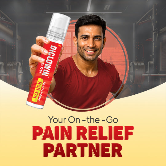 Diclowin Active Pain Relief Roll-On | With 4 Natural Oils, Camphor & Menthol | Ideal For Headache, Muscle & Joint Pain | Non-Greasy & Easy to Use | 10ml