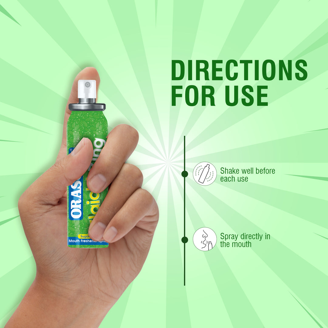 Orasore Elaichi Zing Mouth Freshener Spray | Alcohol-Free, Sugar-Free, 200+ Sprays | Instant Fresh Breath | Pocket Friendly Mouth Spray with Natural Ingredients (Pack of 2)