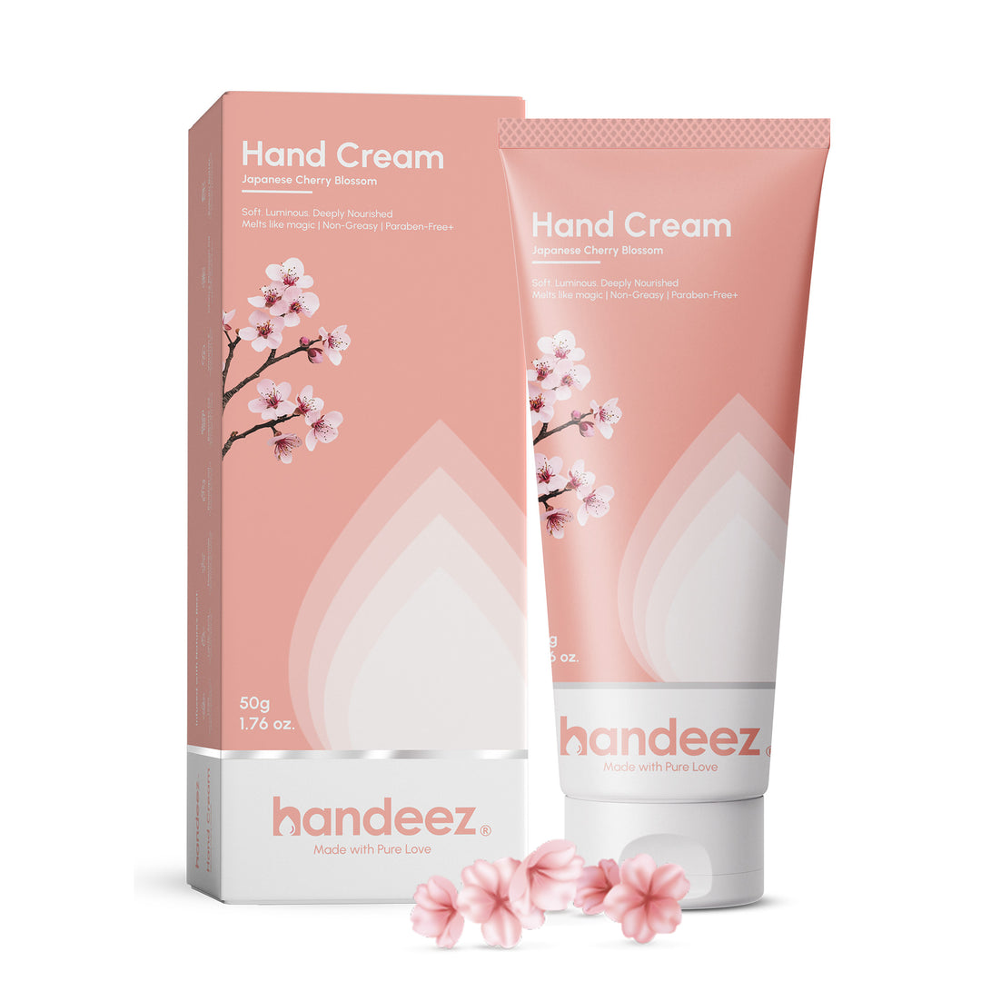 Handeez Hand Cream Japanese Cherry Blossom 50g | Deep Nourishing & Non-Greasy Hand Moisturizer | Soft, Smooth & Luminous Hands | Paraben-Free Daily Care
