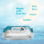 Load image into Gallery viewer, Handeez Baby Wipes with 99% Pure Water | Vitamin E &amp; Aloe Vera | Unscented &amp; Ultra Soft for Sensitive Skin | Free from Sulphates, Parabens &amp; Alcohol 72 Count (Pack of 2)