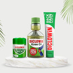 Load image into Gallery viewer, DiCLOWiN Knee Oil(60ml), Back Pain Relief Gel &amp; Headache Balm Combo
