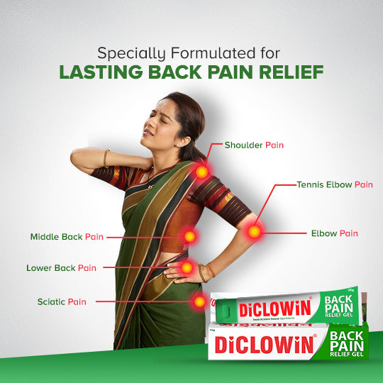 DiCLOWiN Knee Oil(60ml) & Back Pain Relief Gel Combo