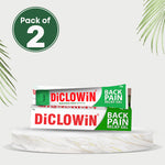 Load image into Gallery viewer, DiCLOWiN Back Pain Relief Gel (Pack of 2) | Quattro-formulation | Non-Staining, Non-Burning | Clincally Proven for Rapid Relief &amp; Long Lasting Cooling Sensation
