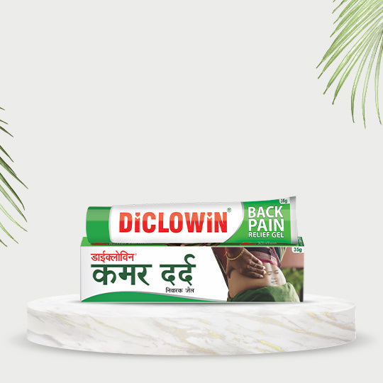 DiCLOWiN Back Pain Relief Gel (Pack of 2) | Quattro-formulation | Non-Staining, Non-Burning | Clincally Proven for Rapid Relief & Long Lasting Cooling Sensation