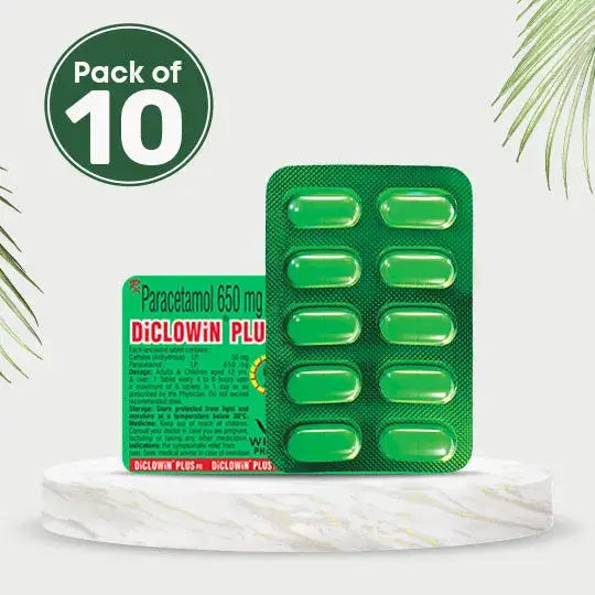 DiCLOWiN Plus PR (Pack of 10) | Effective Pain Relief Tablet