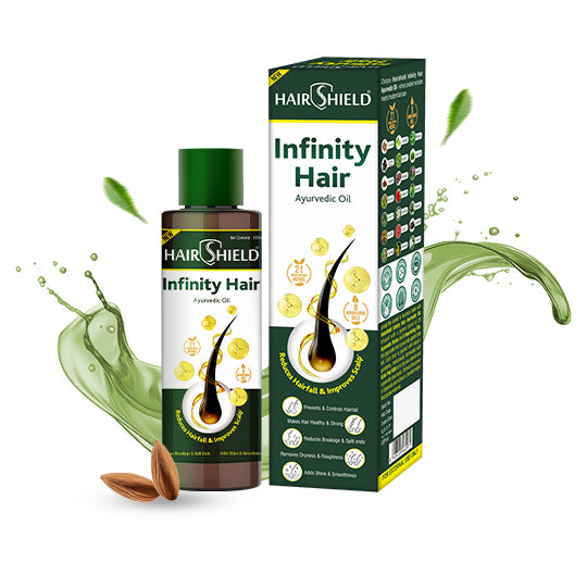 Hairshield Infinity Hair Ayurvedic Oil with 21 Herbs including Bhringraj, Henna, Amla, Neem | 8 Natural Oils | Promotes Hair Growth, Stops Hairfall, Reduces Breakage & Split Ends, Removes Dandruff | 100ml(Pack of 2)