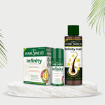Load image into Gallery viewer, Hairshield Infinity Natural Shampoo &amp; Ayurvedic Hair Oil Combo | Each 1 Unit | With Bio-Hydroshell &amp; 21 Herbs | Paraben-Free
