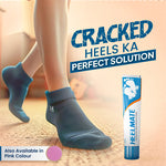 Load image into Gallery viewer, Heelmate Daily Foot Care Combo | Cracked Heel Repair Cream Pack of 1 with Ankle Length Socks (Pink) | Deep Moisture &amp; Soothing Care for Dry Heels | Feather-Touch Socks Included

