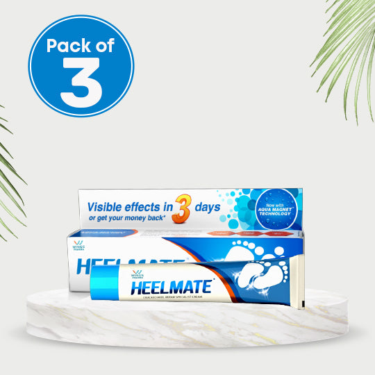 Heelmate Cracked Heel Repair (Pack Of 3)  Specialist Cream Ointment | Made with AquaMagnet Technology and 8 Powerful Ingredients | 3 Days Results Guaranteed | Money Back Guarantee