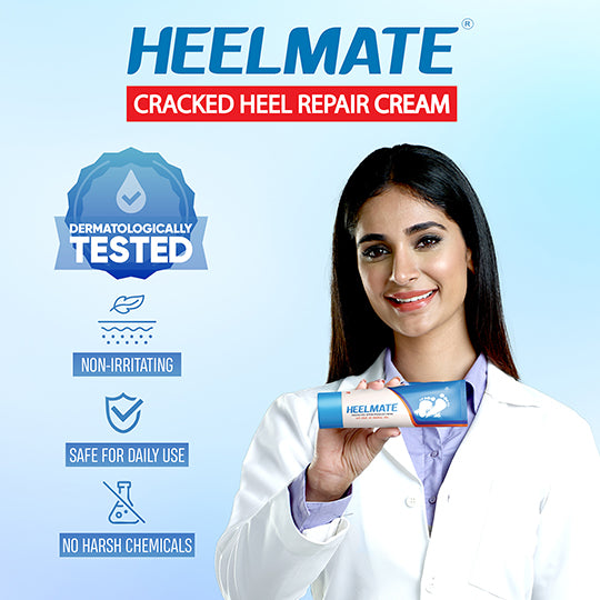 Heelmate Cracked Heel Repair (50g) (Pack Of 2) Specialist Cream Ointment | Made with AquaMagnet Technology and 8 Powerful Ingredients | 3 Days Results Guaranteed