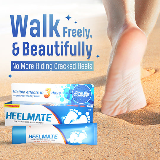 Heelmate Cracked Heel Repair (50g) (Pack Of 2) Specialist Cream Ointment | Made with AquaMagnet Technology and 8 Powerful Ingredients | 3 Days Results Guaranteed