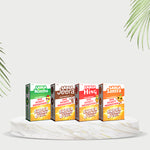 Load image into Gallery viewer, Larla Super 6 Combo Pack | Natural Digestive Powder | Quick Relief from Gas, Acidity &amp; Indigestion | Jeera, Santra, Nimbu &amp; Hing Each Flavour 6 x 5g Sachets | Tasty &amp; Effective | (Pack of 4)
