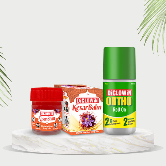 DiCLOWiN Kesar Balm &  Ortho Roll On Combo