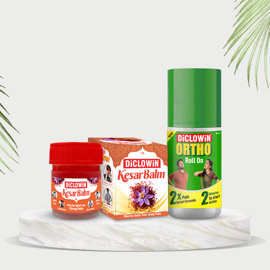 DiCLOWiN Kesar Balm &  Ortho Roll On Combo