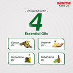 Load image into Gallery viewer, DiCLOWiN Knee Oil (60ml) | (Pack of 2) | Provides Joint, Knee, Ortho Pain &amp; Arthritis Relief with Deep Penetrating Action for Lasting Comfort &amp; Mobility | Blend of Science &amp; Ayurveda | Unique Bottle, Non-Greasy Oil, Effective, Rich Aroma
