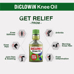 Load image into Gallery viewer, DiCLOWiN Knee Oil (60ml) | (Pack of 2) | Provides Joint, Knee, Ortho Pain &amp; Arthritis Relief with Deep Penetrating Action for Lasting Comfort &amp; Mobility | Blend of Science &amp; Ayurveda | Unique Bottle, Non-Greasy Oil, Effective, Rich Aroma
