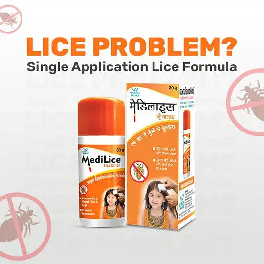 MEDILICE LICE FORMULA (Pack of 6)  Medilice Single Application Lice Formula | Clinically Proven Lice Removal Formula since 1998 | Remove Lice, Nits, Eggs, Nymphs