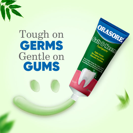 Salt & Neem Mint Freshening Combo | Orasore Salt & Neem Toothpaste 100g with Free Bamboo Toothbrush & Instant Mouth Freshener Spray 15g| Mint Cool Breath Freshener with Zero Calories